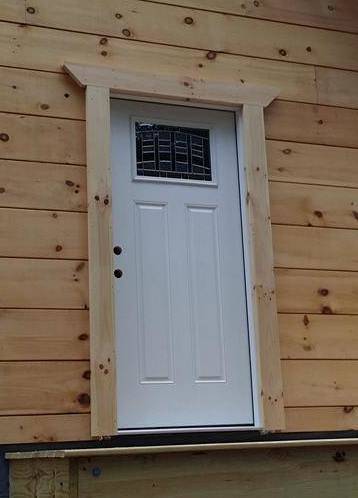 log cabin door