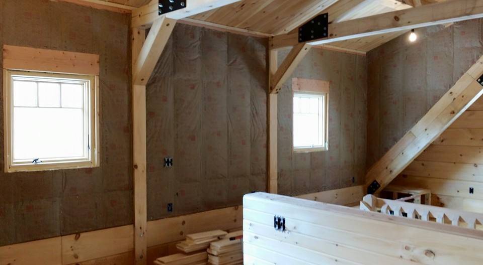 Interior Wall Erings Log Home Under