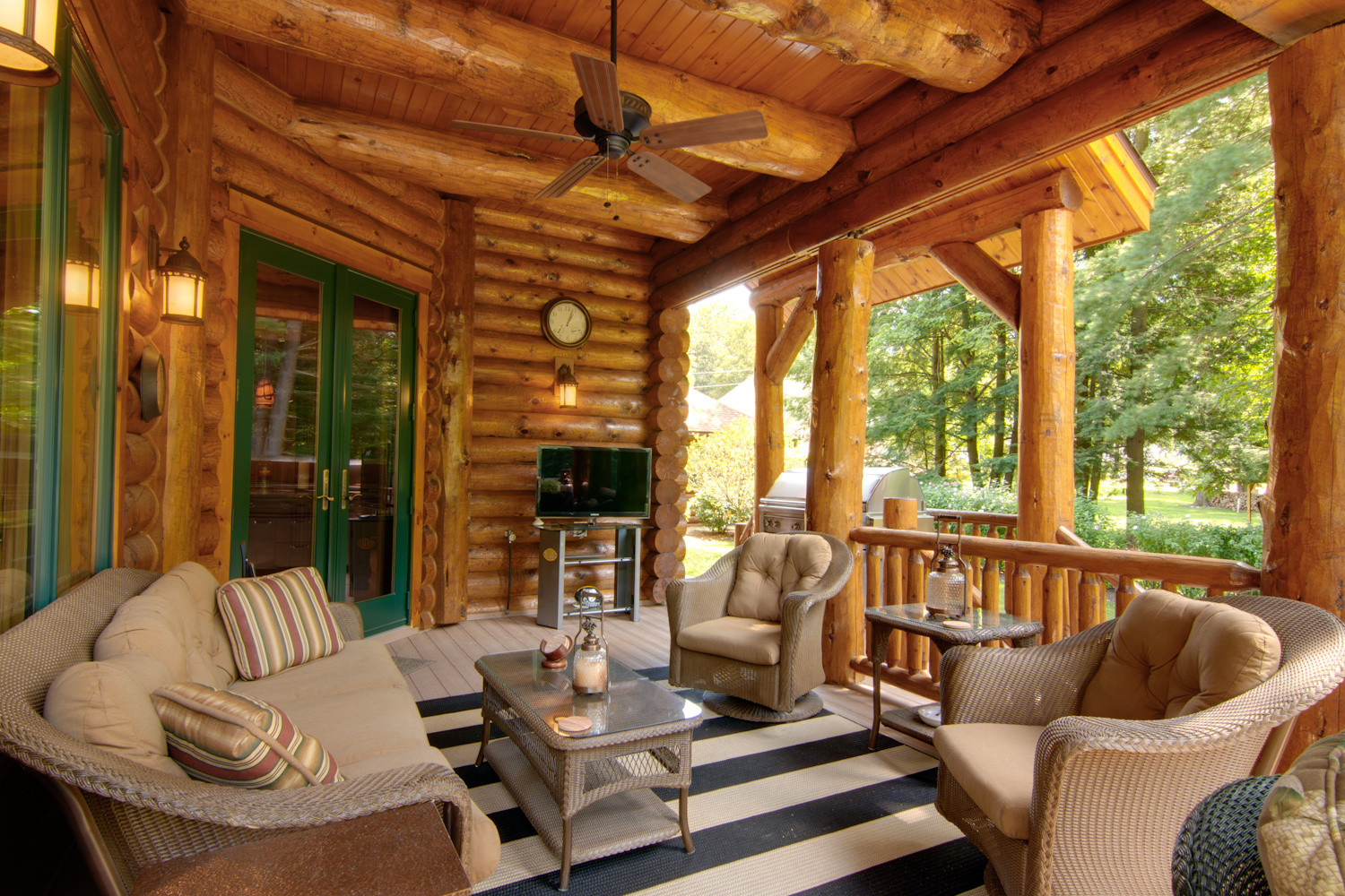 Log Home Porch Ideas