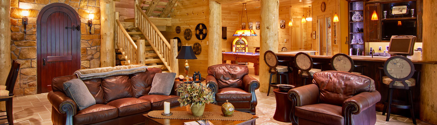 Log Home Living Room