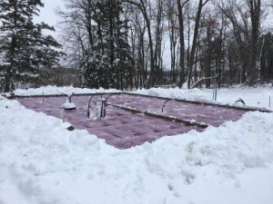 slab foundation in the snow, Timberhaven, comparing log and timber home estimates