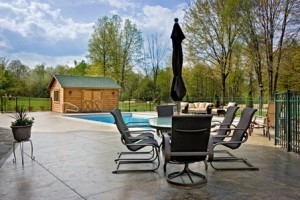 Create a better backyard pool area, better backyard, log homes, log cabins, timber frame homes, laminated logs, engineered logs, floor plan designs, kiln dried logs, log homes in Pennsylvania, Timberhaven Log Homes, Timberhaven Log & Timber Homes