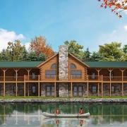 Rendering of waterfront Boy Scout camp