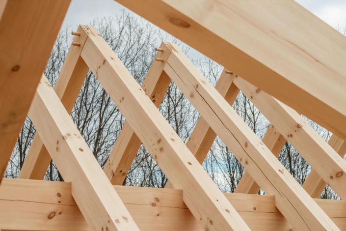 Rafters in Timber Frame Home