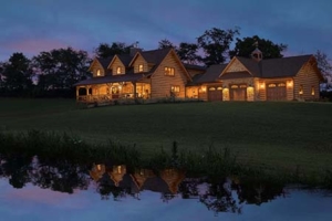 Cape Cod Log Home with garage