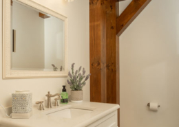 Half bath with timber post