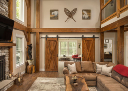 Timberframe frame and barn doors