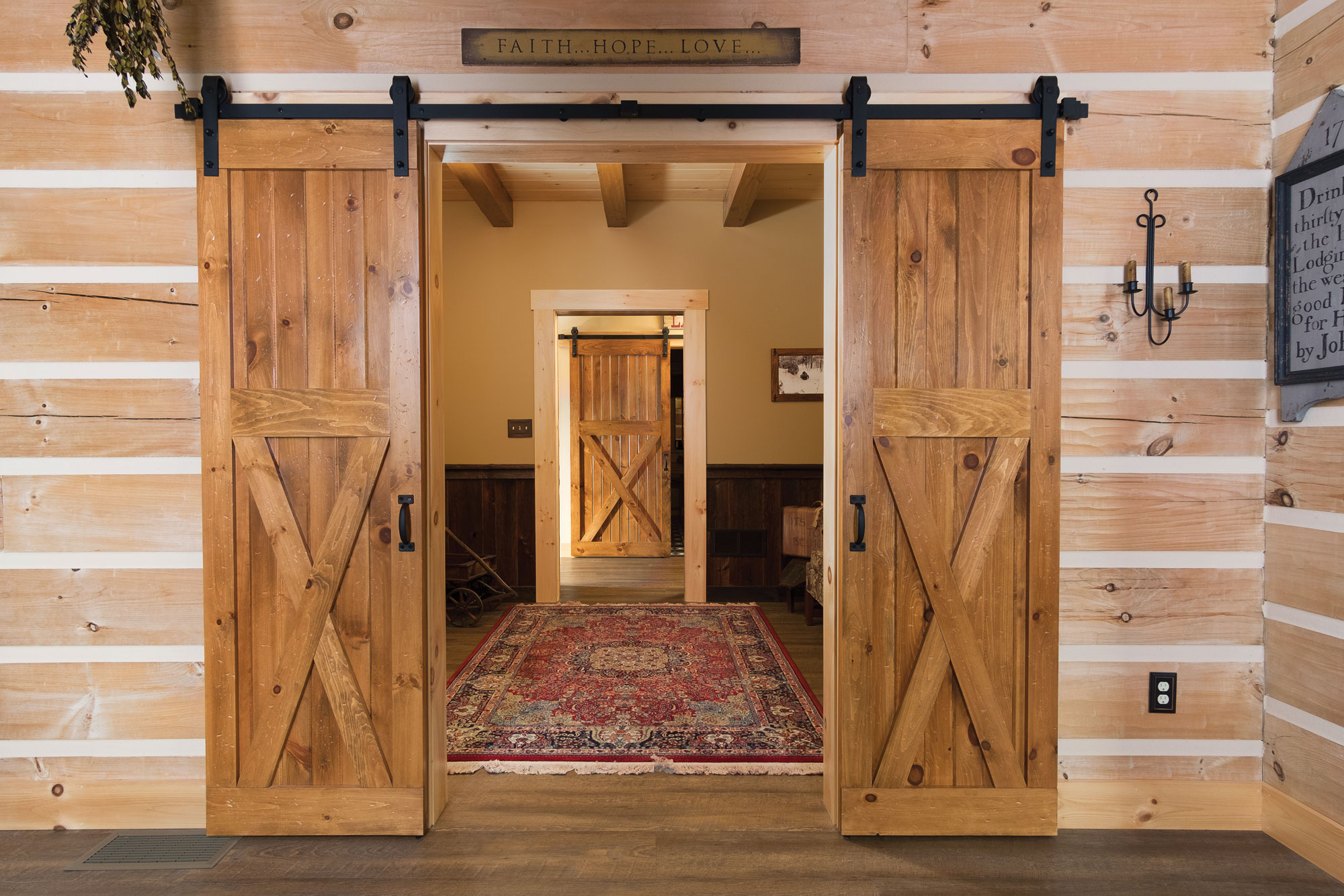 Trendy Barn Doors Add Style and Functionality - Timberhaven Log & Timber  Homes