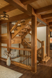 Heavy Timber Stairs, Timber Stairs, Timberhaven, White Pine, custom designed stairs