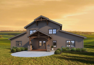 Front Rendering of Willow Grove II Barndominium, Willow Grove, Willow Grove II, Barndominium, Timberhaven