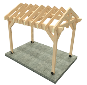 Standard Timber Frame Pavilion, timber frame with roof, kiln dried timbers, Timberhaven, Pavilion