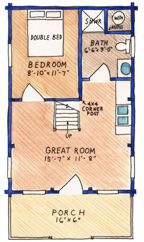 Cove-Creek, Timberhaven Log Home, 1 Bedroom,1 Bathroom,Log Cabins
